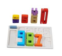 Milageto Gioco di impilamento di Blocchi di Legno con Numeri, Puzzle di Numeri in Legno da 1 a 10, Giocattoli digitali per Bambini e Bambine, Regalo di Natale