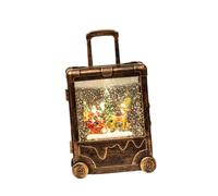 Milageto Globo di neve natalizio, carillon natalizio con 8 canzoni, decorazione scintillante per centrotavola da interno, Cervo di Babbo Natale