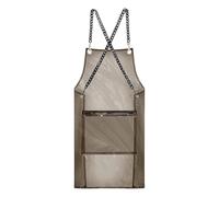 Milageto Grembiule da parrucchiere regolabile da 80 cm con tasca con cerniera, grembiule da lavoro per barbiere, cucina, salone di ceramica, parrucchiere, Nero