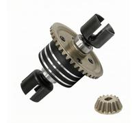 Milageto Ingranaggio Differenziale con Cuscinetti Color Argento E Uscita a Forcella Nera Componen Chiave per La Trasmissione Adatto per lai TT02 XV02 MB01 BT01 XM01 E Progetti da, Nero