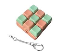 Milageto Keyboard Fidget KeyChain Keyring Toy Giocate Regalo Accessori Meccanici Fidget per Office Party Birthday Adults , Verde Rosa