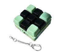 Milageto Keyboard Fidget KeyChain Keyring Toy Giocate Regalo Accessori Meccanici Fidget per Office Party Birthday Adults , Nero Verde
