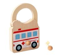 Milageto Kids Learning Lock and Key Car Toy Auto Strumento di apprendimento Early Preschool Sensory Birthday Regali Attività educative giocattoli