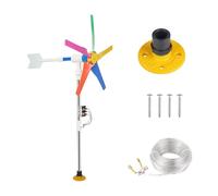 Milageto Kit generatore di Piccole eoliche per Decorazione da Giardino, Illuminazione Automatica, Facile Installazione, Decorativo, Impermeabile, per, Luce Bianca Calda