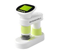 Milageto Kit microscopio con ingrandimento Fino a 100-1000x, Giocattolo didattico per esperimenti scientifici per Bambini dai 5 ai 7 Anni, Laboratori, Bianco