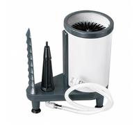 Milageto Lavabicchieri da Banco Plastica Pratico Lavabicchieri con Spazzole Radiali Compatto Glass Washer con Spazzole in Nylon per Ristoratori, Bianco