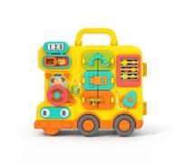 Milageto Learning Board Tavola Didattica Sensory Board Busy Board Gioco Multifunzione in Plastica con Attività di Apertura Rotazione Scorrimento E Pressione, Edizione Standard
