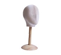 Milageto Manichino Testa Modello Parrucca Testa Supporto Base in Legno Espositore per Capelli Cappelli Posticci Robusto Porta Cuffie Espositore per Cappelli