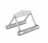Milageto Maniglia Palestra Cavo Maniglia Lat Pulldown Impugnatura V Barra Trazioni Asta Rematore per Macchine a Cavo Supporto Angolato Stabile Adatta a , Maniglia A V Cromata