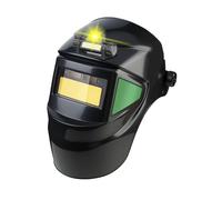 Milageto Maschera di saldatura automatica ad energia solare con faro, comoda imbracatura regolabile anti-schizzi