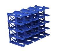 Milageto Miniatura Parcheggio Modulare Espandibile Diorama Stand Porta Auto PVC da 20 Posti per Mostra Collezione Strumenti Officina Adatto per Collezionisti E, Blu
