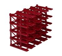 Milageto Miniatura Parcheggio Modulare Espandibile Diorama Stand Porta Auto PVC da 20 Posti per Mostra Collezione Strumenti Officina Adatto per Collezionisti E, Rosso
