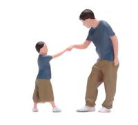 Milageto Modelli di Padre e Figlio in 1/64, diorami realistici, modellini di Piccole Persone per Miniatura, Micro paesaggi, Decorazione da