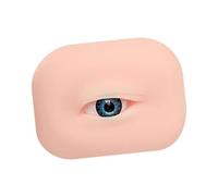 Milageto Modello di occhio in silicone, strumento di bellezza in pelle artificiale, flessibile, 5,5x7 cm, manichino multiuso e robusto per il trucco degli, Blu a Destra
