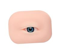 Milageto Modello di occhio in silicone, strumento di bellezza in pelle artificiale, flessibile, 5,5x7 cm, manichino multiuso e robusto per il trucco degli, Blu a Sinistra