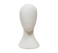 Milageto Modello di testa di manichino per esposizione di parrucche, supporto per cappelli e collane, espositore multifunzionale per cappelli e collane, 36 Cm