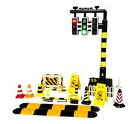Milageto Modello di Traffico le per Bambini | Compatto, Modello di Plastica per Scene Traffico, Colorato, indicatori le Giocattolo, Stile D