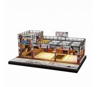 Milageto Modello in 1 64 Garage Parcheggio Auto Diorama Edificio Miniatura Autorimessa Multilivello Materiale Plastica Resina Fiberboard Adatto per