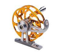 Milageto Mulinello da Pesca sul Ghiaccio in Lega di Alluminio, Accessori per la Pesca in Acqua Dolce e salata, Risparmio di manodopera per zattera, Diametro 65, Oro