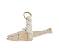Milageto Ornamento da Appendere alla Porta in Legno a Forma di Pesce, Versatile e Unico, in Corda di Cotone, per la Decorazione di Porte in Legno per la casa, S Without Bell