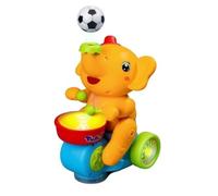 Milageto Pachiderma Giocattolo con Palline Sicuro | Funzione Soffio d'Aria, pachiderma Musicale, Multiattività, per Casa, Bambini Piccoli, Neonati, Giallo