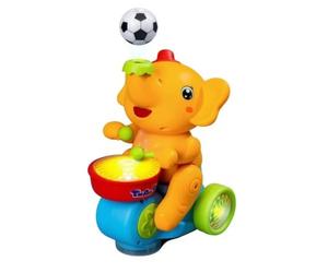 Milageto Pachiderma Giocattolo con Palline Sicuro | Funzione Soffio d'Aria, pachiderma Musicale, Multiattività, per Casa, Bambini Piccoli, Neonati, Giallo