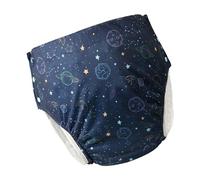 Milageto Pannolini di stoffa riutilizzabili per adulti Avvolge a prova di perdite Comodo da indossare Durevole per Pantaloni per incontinenza da uomo anziano, L'astronauta XL