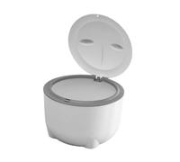 Milageto Pattumiera per Lettiera per Gatti con Coperchio a Pressione, Vassoio Toilette Chiusa Facile da Pulire, Bianco