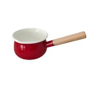 Milageto Pentola per il latte, piccola, scaldalatte, versatile, con manico in legno, mini casseruola, burro, per fornelli a gas domestici, Rosso