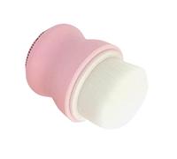 Milageto per il doppia testina Setole morbide e cuscinetto in silicone esfoliante, setole morbide lato, silicone 'altro lato comodo, ROSA