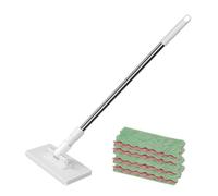 Milageto Piatto per Pavimenti, Portatile, Leggero, per Lavare a Umido e a Secco, Testa Girevole a 360°, per cucine Commerciali, Pavimenti in Marmo e