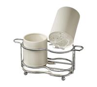 Milageto Portautensili, Posate, Contenitore per Posate, Contenitore per drenaggio, Organizer da Tavolo, portaposate per Feste, bancone, casa, Bar, coltelli, Corto Bianco