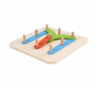 Milageto Puzzle a Pioli con Pezzi Rimovibili senza Schermo Gioco di Assembramento con Forme Geometriche Manuale Giocattolo Educativo per Casa