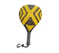 Milageto Racchetta da Paddle Leggera, per intrattenimento, Antiscivolo, con Borsa portaoggetti, Robusta, per Allenamento Professionale, da, Nero Giallo