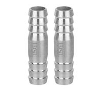 Milageto Raccordo per Tubo Flessibile con Giunto Tondo in Acciaio Inossidabile 304 di Alta qualità, 2 Pezzi, per Utensili Pneumatici e compressori d'Aria, 13 Mm X 50 Mm