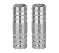 Milageto Raccordo per Tubo Flessibile con Giunto Tondo in Acciaio Inossidabile 304 di Alta qualità, 2 Pezzi, per Utensili Pneumatici e compressori d'Aria, 20 Mm X 60 Mm