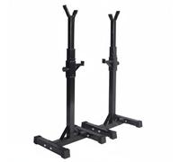 Milageto Rack Squat Regolabile Supporto Bilanciere Pesi Stazione Sollevamento Base Larga Acciaio Regolabile Multialtezza Uso Stabile per Pressa E Squat Adatto per Allenamento Casa Garage