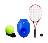 Milageto Racket Kit Allenamento Tennis Racchetta Pallina Base Portatile Corda Resistente Funzione Leggera Manico Adatta per Bambini Adulti Parco, Racchetta Rossa, per Bambini
