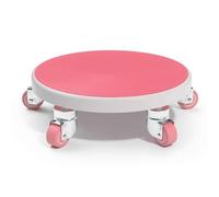 Milageto Rullo Addominale a Sei Rotelle Ruota Sicuro Attrezzo per Appassionati di Fitness, Array, Rosa Vivace, Modello Aggiornato A Sei Ruote Con Tappetino Rotondo In Omaggio