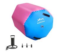 Milageto Rullo Gonfiabile per Ginnastica Air Roller con Pompa, Salto mortale All'Indietro, flessione All'Indietro, Allenamento per Salto mortale, Lunghezza 1.2 M