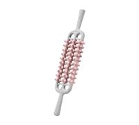 Milageto Rullo massaggiante per fascia, strumento per massaggio portatile e leggero per polpacci, massaggiatore per tessuti profondi per schiena, cellulite, Rosa