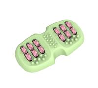 Milageto Rullo massaggiatore per piedi doppio, strumento per riflessologia, massaggio shiatsu per alleviare la tensione del piede per, Verde