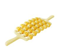 Milageto Rullo Massaggio Bambini Rullo Massaggiante Corpo Rullo Autotrattamento Attrezzo Automassaggio con Supporto Interno Robusto E Presa Sicura Sollievo, Yellow, 4-Row