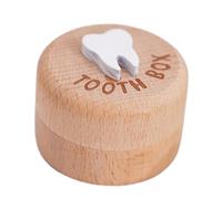 Milageto Scatola per denti da latte Scatola per denti Collezione di denti in legno per bambine che conservano la memoria dell'infanzia Scatola