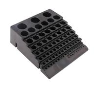 Milageto Scatola porta-fresa, custodia porta-punte da trapano, accessori per manicure robusti, parte di ricambio, versatile per la lavorazione del legno, 85 Buche