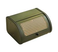 Milageto Scatola Portaoggetti in Metallo da Scrivania Robusto Scatola con Coperchio Scorrevole Elegante Portacosmetici in Metallo per Ufficio, Verde