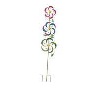 Milageto Scultura a a 3 Strati, girandola Multicolore Multifunzionale con picchetto da Terra per la Decorazione di vialetti e, 9,6x49,2 Pollici