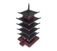 Milageto Scultura in Miniatura di Pagoda, Decorazione per la casa, Dettagli Raffinati, Decorazione di Micro Paesaggio, Modello di architettura Antica, Statua