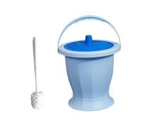 Milageto Secchio da camera sputoon e pennello per la toilette, padella per pentole per donne per donne, Blu