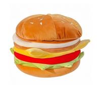 Milageto Sgabello Contenitore a Forma di Hamburger Decorativo Pouf a Forma di Panino Moderno Storage Box Tondo Imbottito per Camera da Letto, Playroom, Stile C